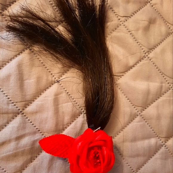 Аmasing artificial braid with crystals and roses, long 30 inch $50 - Picture 4 of 7